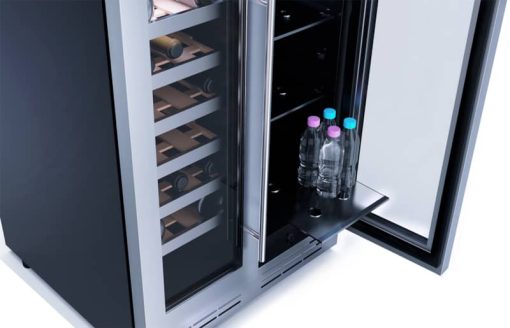 Elica 24" Stainless Frame French Door Dual Zone Beverage & Wine Center - Image 6