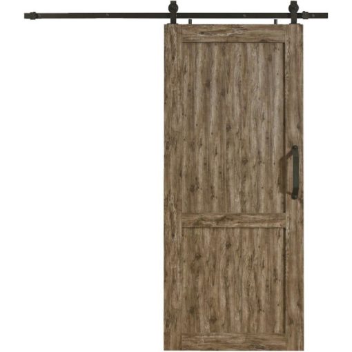 Millbrooke 36 In. x 84 In. x 1.3 In. H-Style Weathered Gray PVC Barn Door Kit