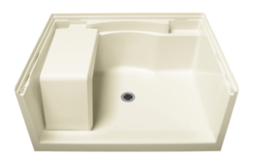 Sterling Accord 48 In. W x 36 In. D Center Drain Seated Shower Floor & Base in White