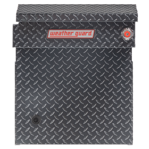 Weather Guard Saddle Truck Tool Box Aluminum Full Deep Gunmetal Gray - Image 4
