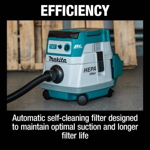 Makita 36V (18V X2) LXT 2.1 Gallon HEPA Filter Dry Dust Extractor Kit - Image 7