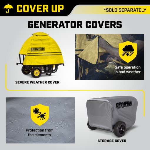 Champion 5500-Watt Dual Fuel Portable Generator with Wheel Kit - Image 8