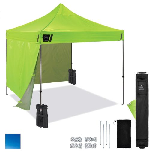 Ergodyne Shax 6051 Single Lime Heavy Duty Pop Up Tent Kit 10' x 10'
