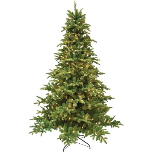 Highland Manor 7.5 Ft. Spruce 500-Bulb Warm White LED Quick Connect Prelit Artificial Christmas Tree