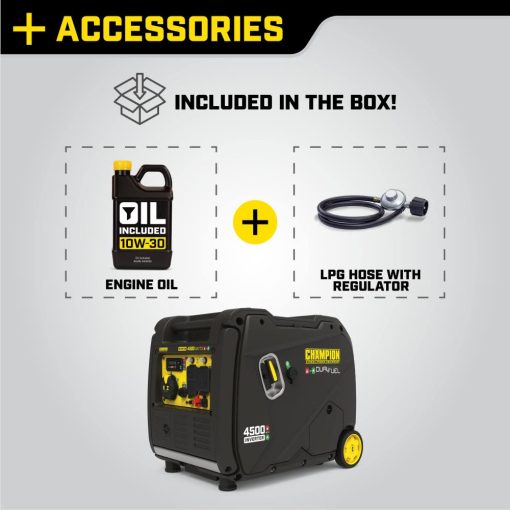 Champion Inverter Generator Portable Dual Fuel with Quiet Technology 4500 Watt - Image 3