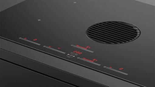 Fisher & Paykel Series 9 Minimal 36" Black Glass Induction Cooktop, 4 Cooking Zones With Integrated Ventilation - Image 3