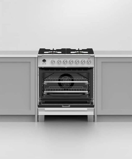 Fisher & Paykel Series 9 Classic 30" White Freestanding Dual Fuel Range, 4 Burners & Self-Cleaning - Image 5