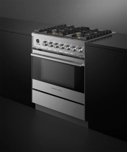 Fisher & Paykel Series 9 Contemporary 30" Stainless Steel Freestanding Dual Fuel Range, 4 Burners & Self-Cleaning - Image 6
