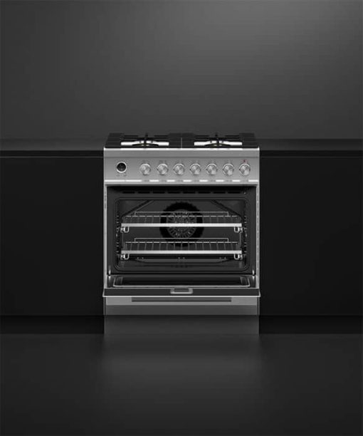 Fisher & Paykel Series 9 Contemporary 30" Stainless Steel Freestanding Dual Fuel Range, 4 Burners & Self-Cleaning - Image 5
