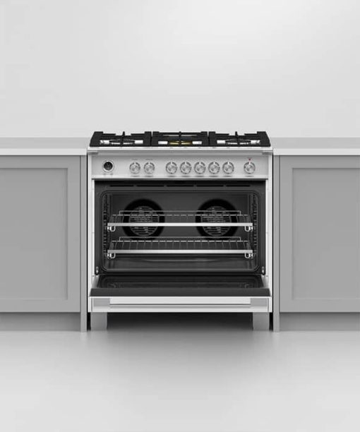 Fisher & Paykel Series 9 Classic 36" White Freestanding Dual Fuel Range, 5 Burners & Self-Cleaning - Image 5