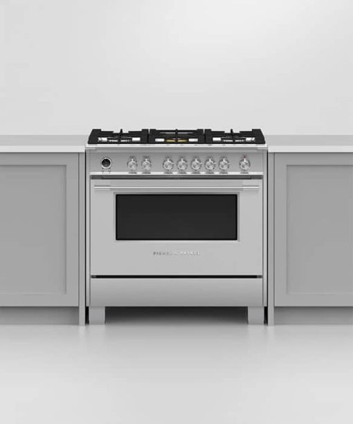 Fisher & Paykel Series 9 Classic 36" Stainless Steel Freestanding Dual Fuel Range, 5 Burners & Self-Cleaning - Image 4
