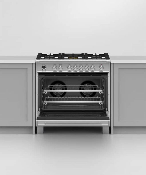 Fisher & Paykel Series 9 Classic 36" Stainless Steel Freestanding Dual Fuel Range, 5 Burners & Self-Cleaning - Image 5