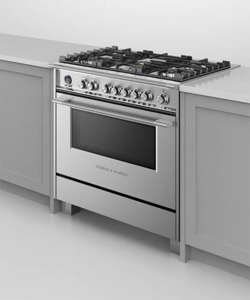 Fisher & Paykel Series 9 Classic 36" Stainless Steel Freestanding Dual Fuel Range, 5 Burners & Self-Cleaning - Image 6