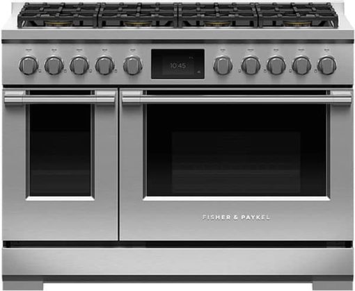 Fisher & Paykel Series 9 48" Stainless Steel Liquid Propane Gas Range, 8 Burners, Self-Cleaning