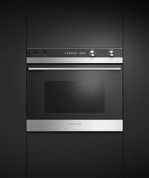 Fisher & Paykel Series 7 30" Black Glass And Stainless Steel Single Wall Oven, 9 Function, Self-Cleaning - Image 3