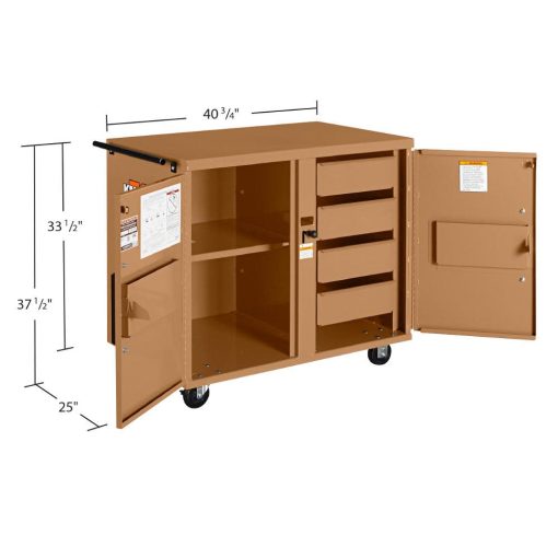 JOBMASTER® Rolling Work Bench Steel Jobsite Box - Image 2
