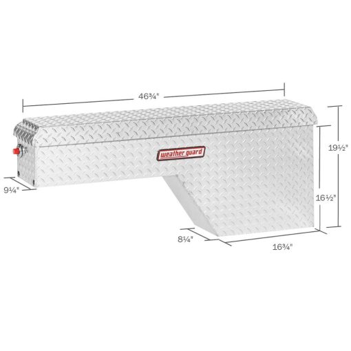 Pork Chop Box, Aluminum, Passenger Side, 2.1 Cu. Ft. - Image 2