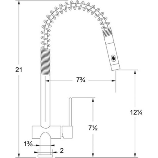 FF2100 - Polished Chrome Kitchen Faucet - Image 2