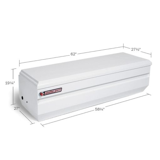 62-in x 27-in x 19.25-in White Steel Universal Truck Tool Box - Image 2
