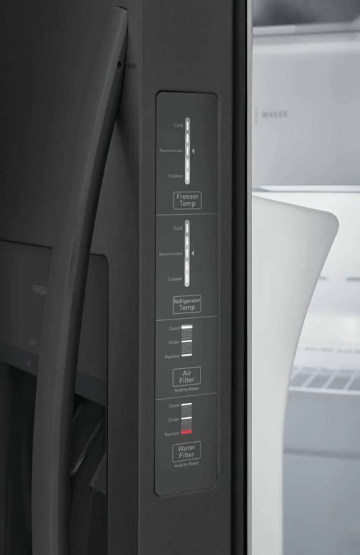 Frigidaire 22.3 Cu. Ft. Black Stainless Steel Side-By-Side Refrigerator - Image 7