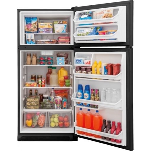 18 cu ft Top Freezer Black Refrigerator - Image 4