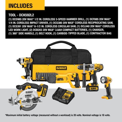 20V MAX PREMIUM 5-TOOL COMBO KIT - Image 2