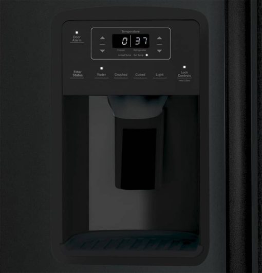 GE 25.3 Cu. Ft. Black Side-By-Side Refrigerator - Image 7