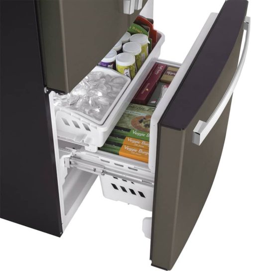 GE ENERGY STAR 18.6 Cu. Ft. Slate Counter-Depth French-Door Refrigerator - Image 5