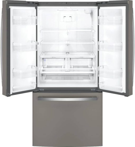 GE ENERGY STAR 18.6 Cu. Ft. Slate Counter-Depth French-Door Refrigerator - Image 3