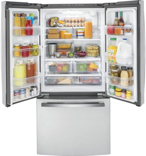 GE ENERGY STAR 18.6 Cu. Ft. Fingerprint Resistant Stainless Steel Counter-Depth French-Door Refrigerator - Image 3