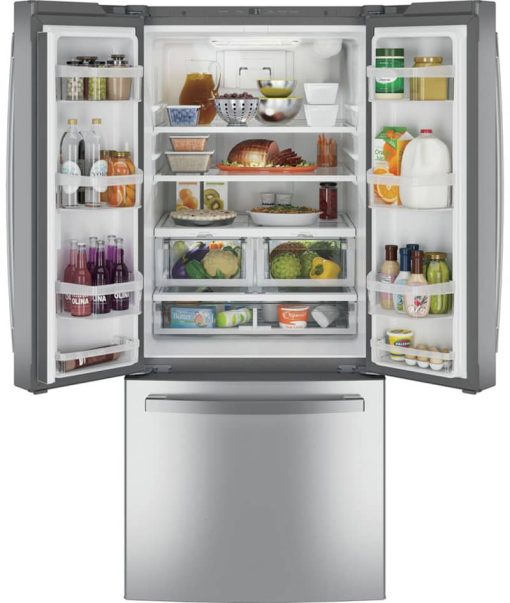 GE ENERGY STAR 20.8 Cu. Ft. Fingerprint Resistant Stainless Steel French-Door Refrigerator - Image 3