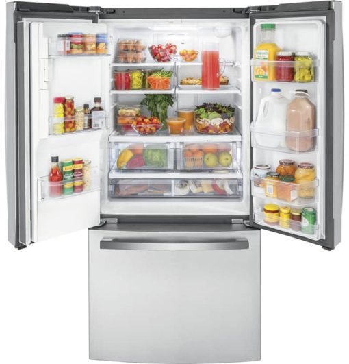 GE ADA ENERGY STAR 17.5 Cu. Ft. Fingerprint Resistant Stainless Steel Counter-Depth French-Door Refrigerator - Image 3