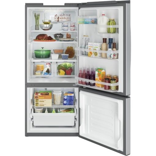 21 cu ft Bottom Freezer Stainless Refrigerator - Image 2