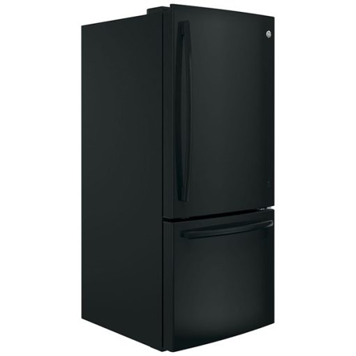 20.9 cu ft Bottom Freezer Black Refrigerator - Image 2