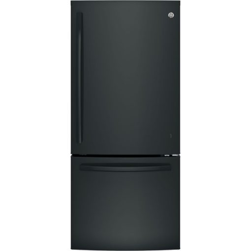 20.9 cu ft Bottom Freezer Black Refrigerator