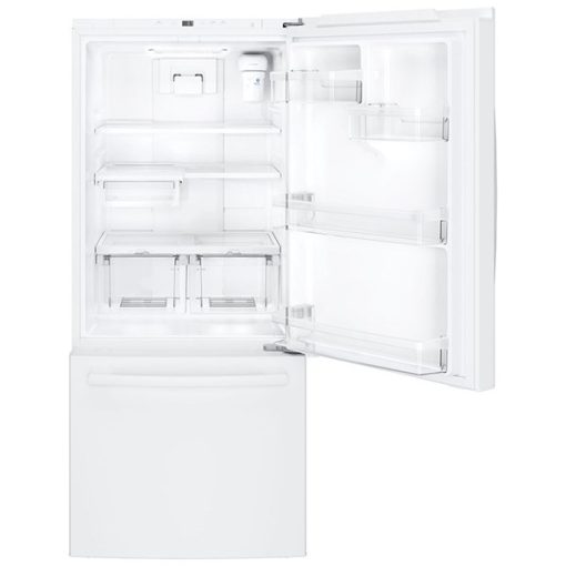 20.9 cu ft Bottom Freezer White Refrigerator - Image 3