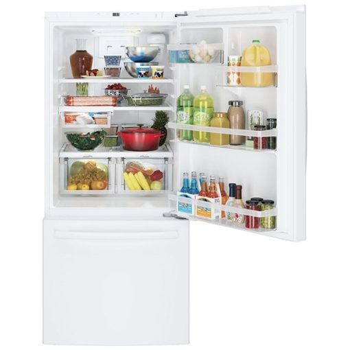 20.9 cu ft Bottom Freezer White Refrigerator - Image 4