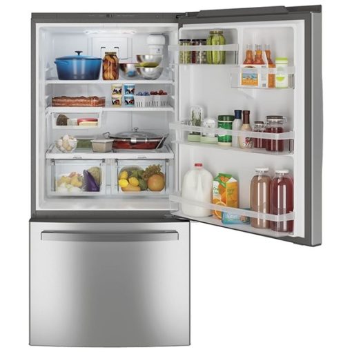 24.9 cu ft Bottom Freezer Stainless Refrigerator - Image 3
