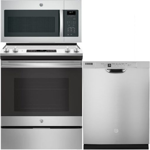 GE Stainless Steel 3 Piece Kitchen Suite