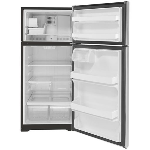 16.6 cu ft Top Freezer Stainless Refrigerator - Image 3
