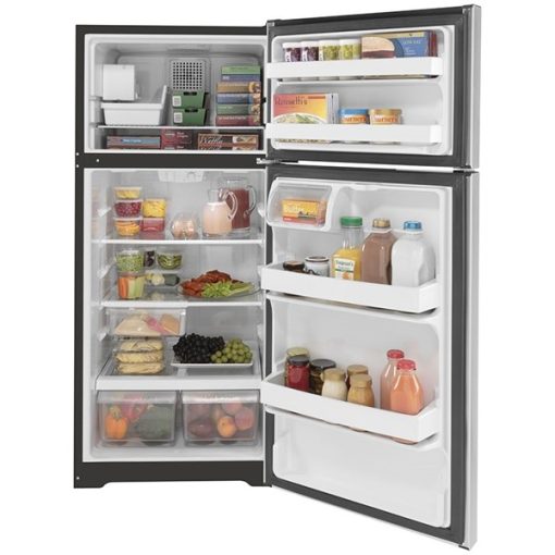 16.6 cu ft Top Freezer Stainless Refrigerator - Image 4