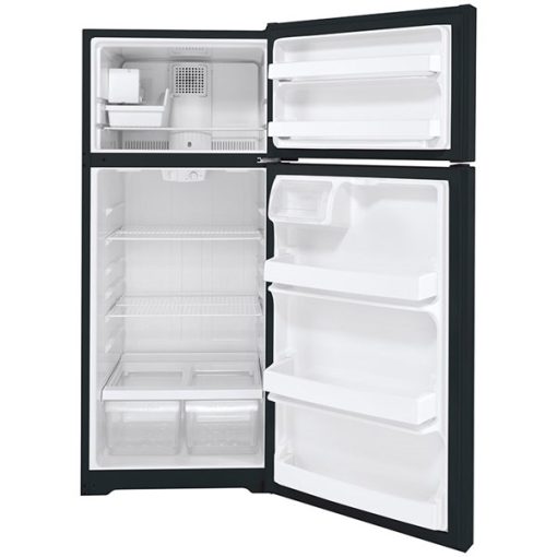 17.5 cu ft Top Freezer Black Refrigerator - Image 3