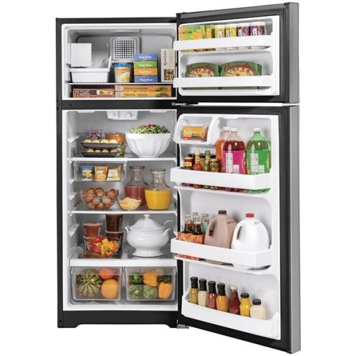 17.5 cu ft Top Freezer Stainless Refrigerator - Image 4