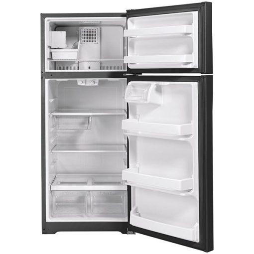 17.5 cu ft Top Freezer Black Refrigerator - Image 3