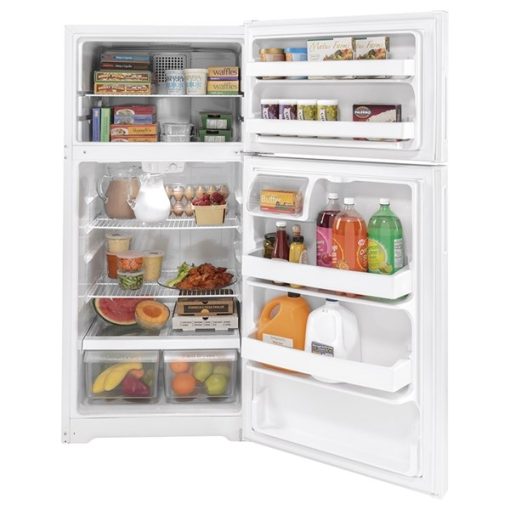16.6 cu ft Top Freezer White Refrigerator - Image 4