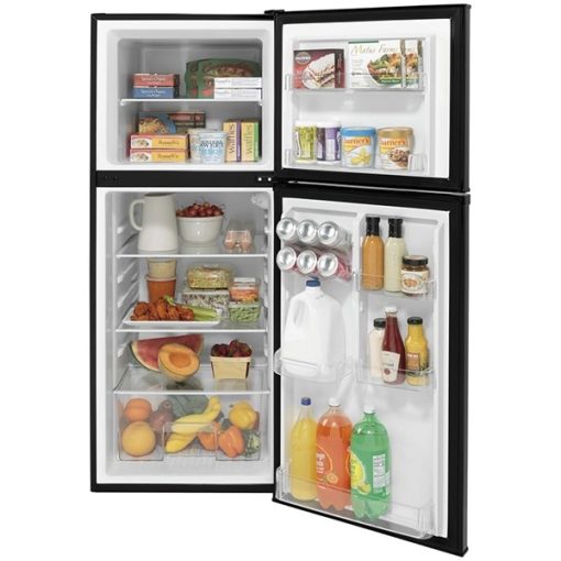 9.8 cu ft Top Freezer Black Refrigerator - Image 4