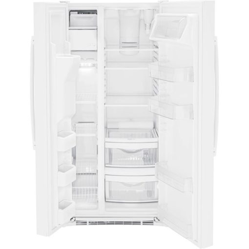 23 cu ft Side-by-Side White Refrigerator - Image 2