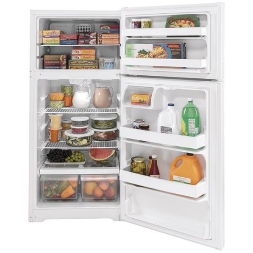 15.6 cu ft Top Freezer White Refrigerator - Image 4