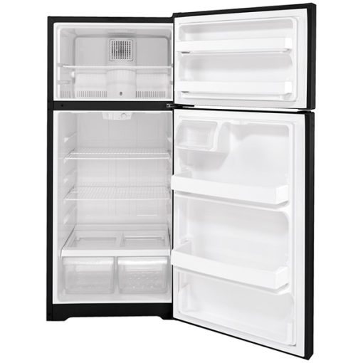 16.6 cu ft Top Freezer Black Refrigerator - Image 3