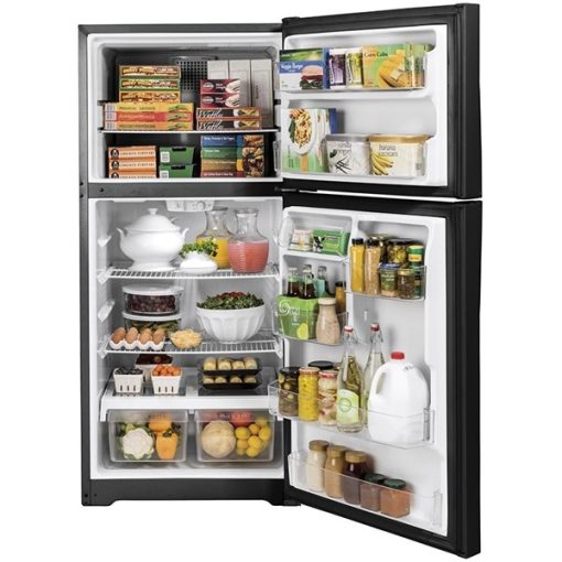 19.1 cu ft Top Freezer Black Refrigerator - Image 4